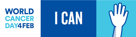 World Cancer Day I Can - A single hand raised